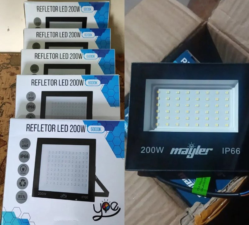 Kit 5 Refletor SMD Led B&G 200w