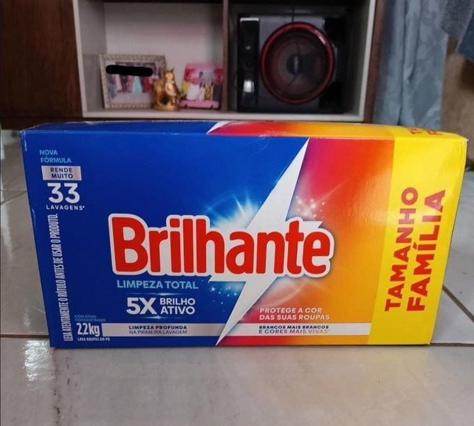 Sabão em pó Brilhante Limpeza Total 2,2Kg