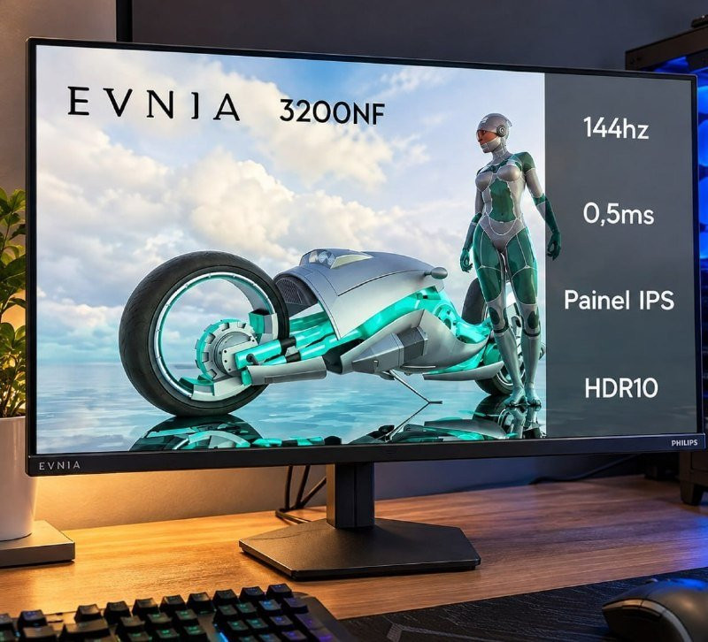 Monitor Gamer Phillips Evnia 23,8 Led Fhd 144hz