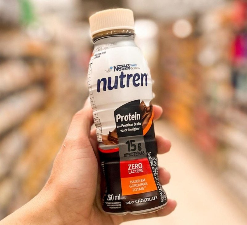 Bebida Láctea Nutren Protein 15g de proteínas Chocolate 260ml - 6 unidades