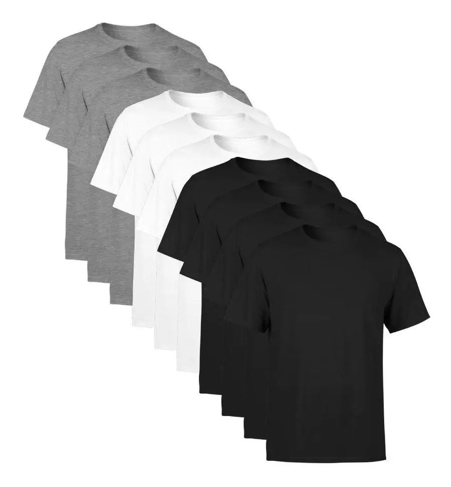 Kit 10 Camisetas Masculinas 100% Algodão