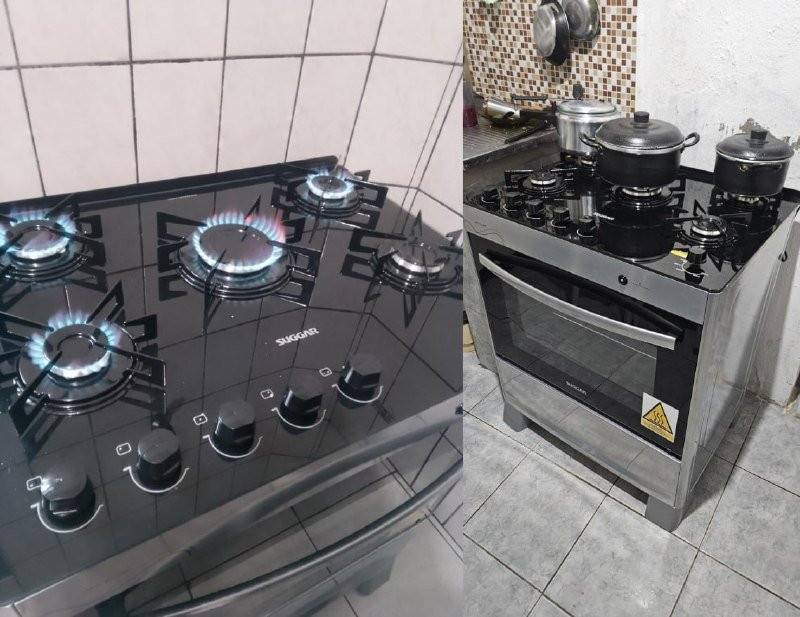 🍳 Fogão Suggar Neo Glass Mesa de Vidro 5 Bocas
