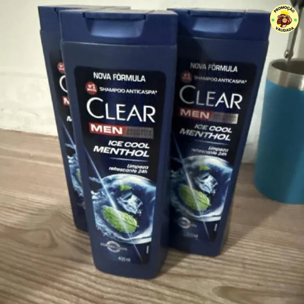 Clear Shampoo Men Anticaspa Ice Cool Menthol 400Ml