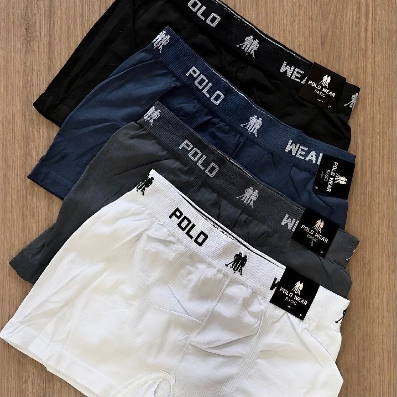 Kit com 10 Cuecas Boxer Microfibra Polo Wear