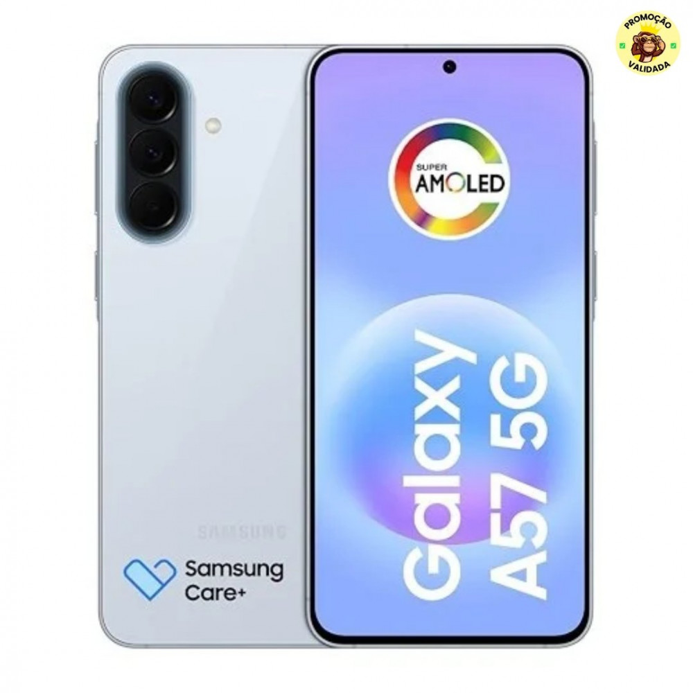 Celular Samsung Galaxy A57 5G 128GB, 8GB RAM, Recursos AI (Azul Claro)