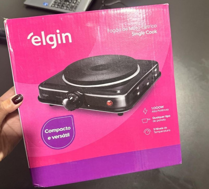 Fogão Elétrico Portátil Cooktop Elgin Single Cook 1 Boca - 110V