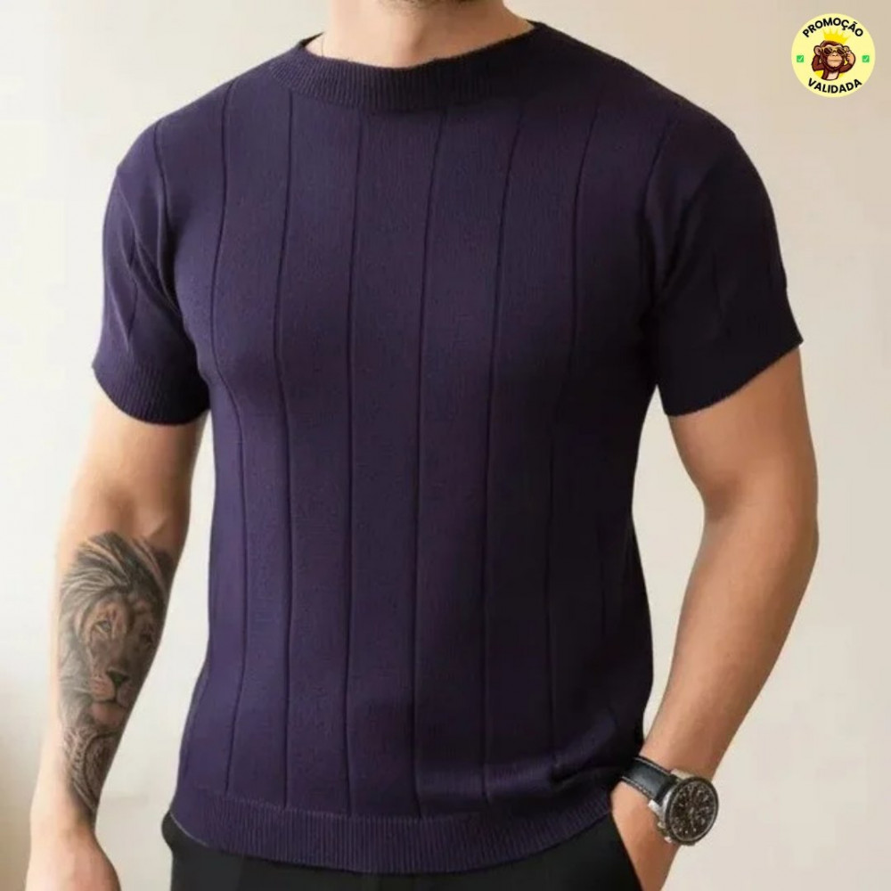 Camiseta Social Masculina Modal