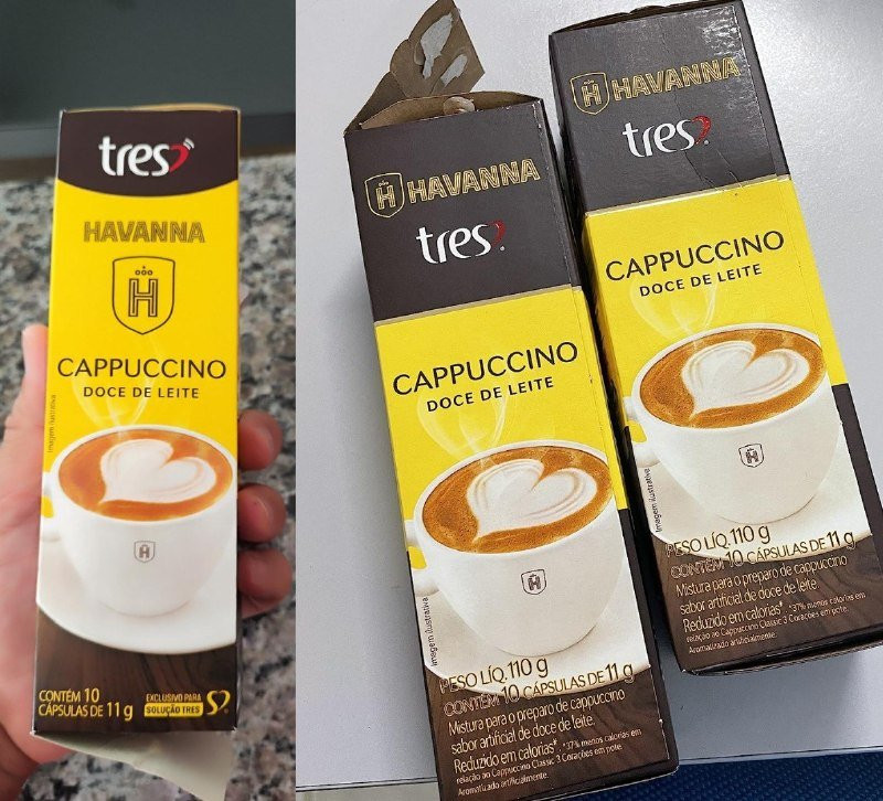Cápsulas de Cappuccino Doce De Leite TRES 3 Corações - 10 unidades