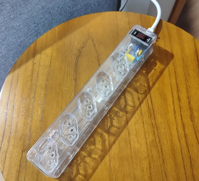 Filtro de Linha iClamper com 5 Tomadas 1m Transparente