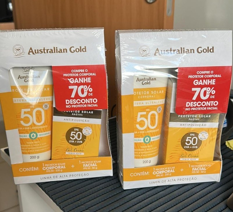 Promopack Protetor Solar Corporal e Facial Australian Gold FPS 50