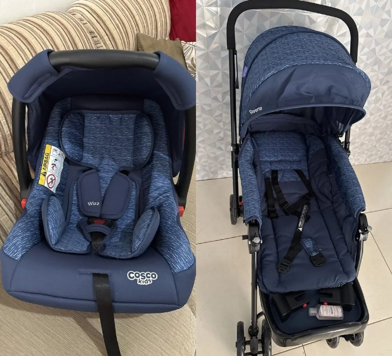 Carrinho e Cadeirinha de Bebê Travel System Duo, Cosco Kids, 0 a 15kg
