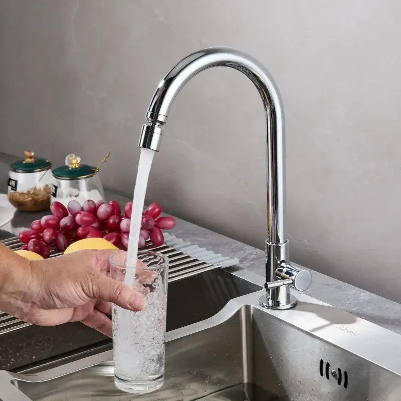 Torneira Cozinha Cromada Aço Inox Bica Alta