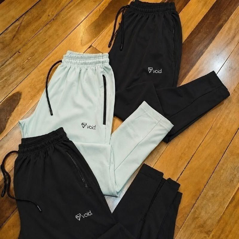 Kit com 3 Calças Jogger Tactel com Elastano Ziper