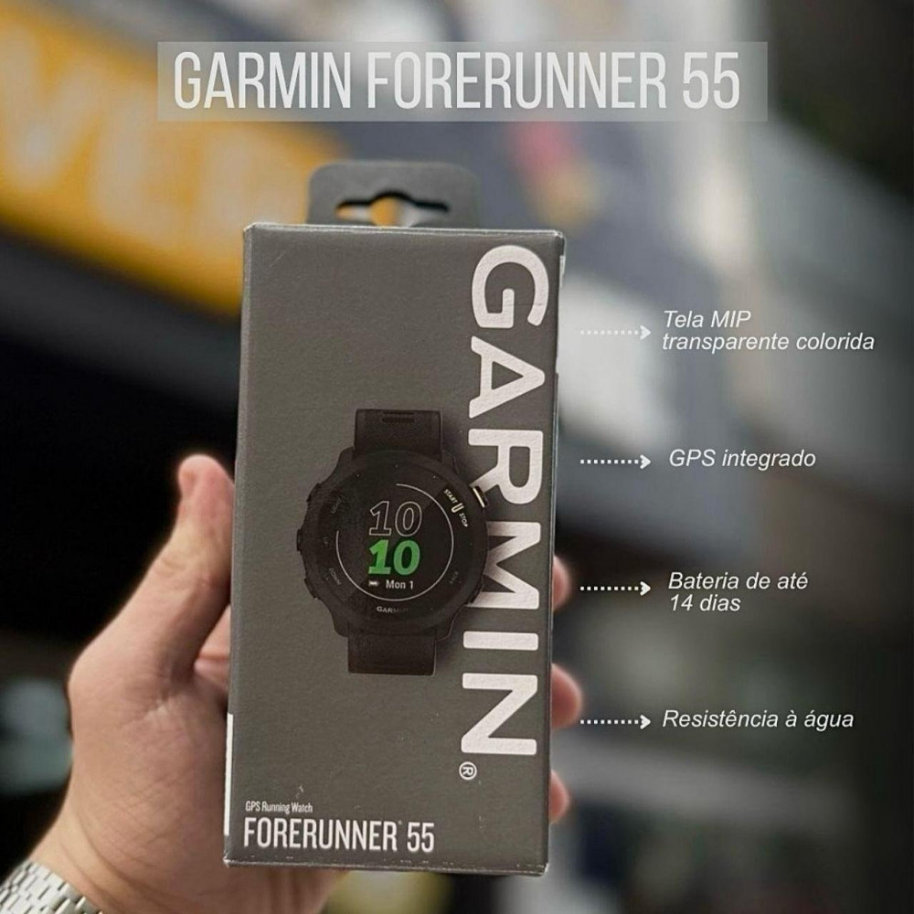 Garmin Forerunner 55 Preto 42mm com GPS