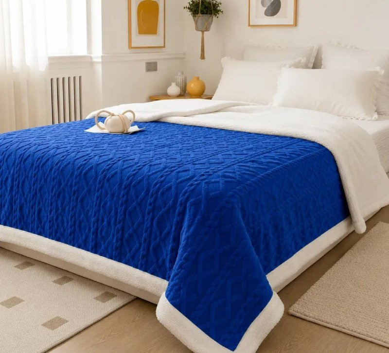 Cobertor Manta De Casal 2,00x1,80 Canelada Sherpa
