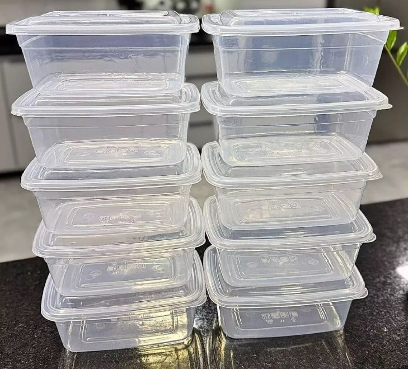 Kit 10 Potes 1 Litro Transparente