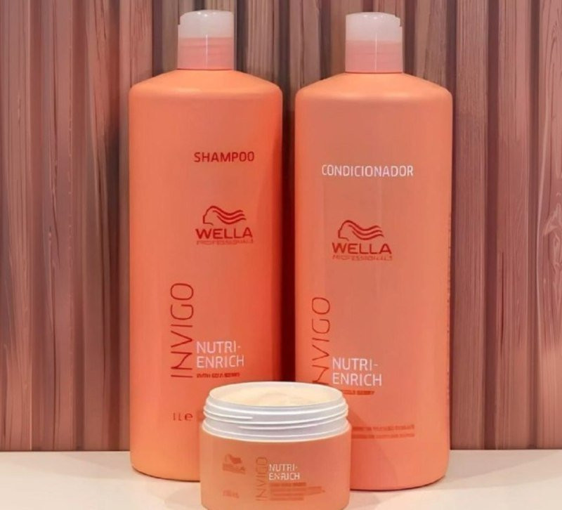 KIT PROFISSA Wella Invigo Nutri Enrich Kit Shampoo/Condicionador 1l, Máscara 150ml