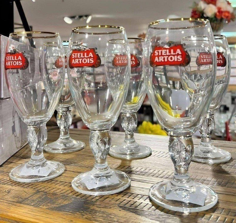 Kit com 6 Taças Stella Artois Belgium Ruvolo 315ml