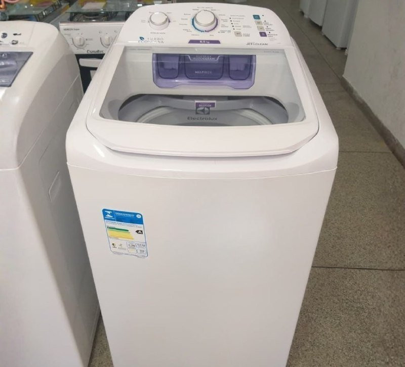 Máquina de Lavar Electrolux 8,5kg Branca Turbo Economia com Jet&Clean e Filtro Fiapos - 220v