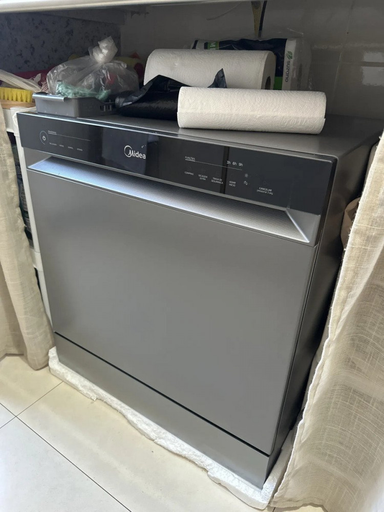 Lava Louças 8 Serviços Midea Touch Plus Cinza