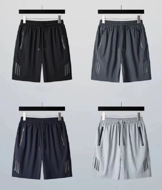Kit 3 Bermuda Masculina Seda Gelada Elastano