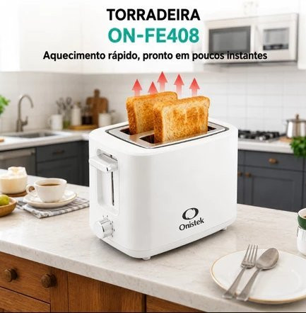Torradeira Elétrica Onistek 650W 2 Ranhuras