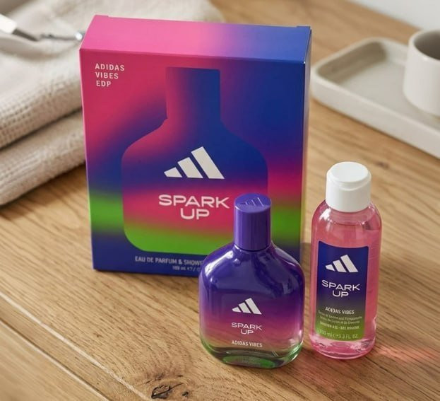 Adidas Vibes Spark Up Kit Coffret Eau De Pafum Shower Gel