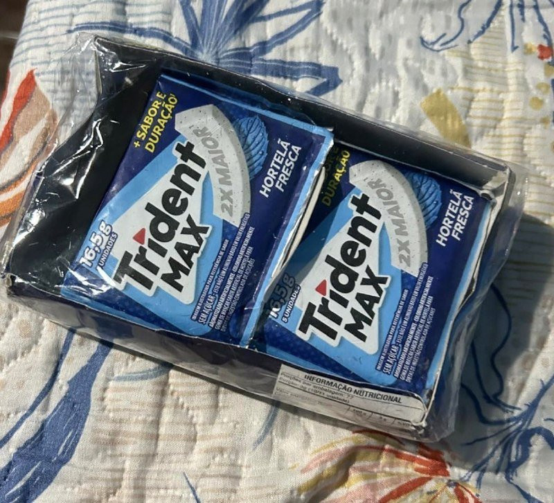 🌿 Chiclete Trident Max Hortelã Fresca Sem Açúcar - Caixa com 14 unidades