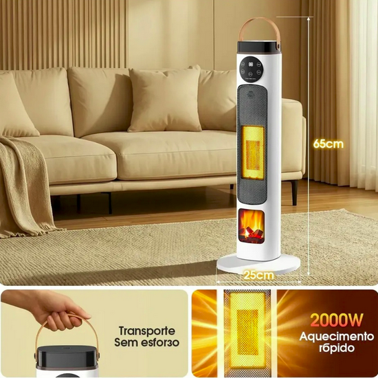 Aquecedor 2000W 3 Níveis 70° Osc com Proteção