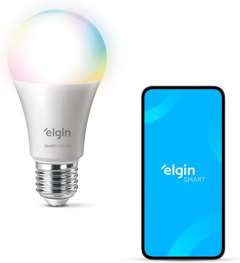 Lâmpada Inteligente Smart Color 10W Elgin RGB