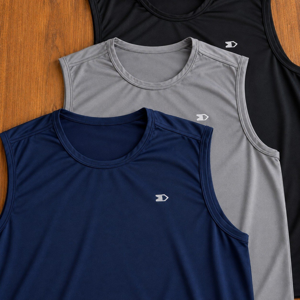 Kit 3 Regata Dry-fit Masculina Sandrini