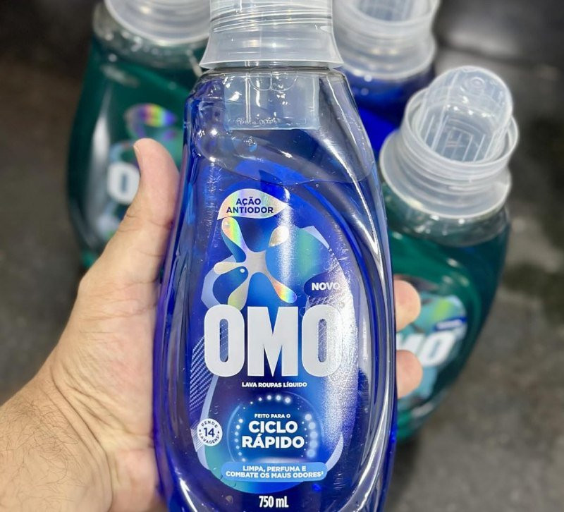Lava-Roupas Líquido Omo Ciclo Rápido Ação Antiodor 750mL