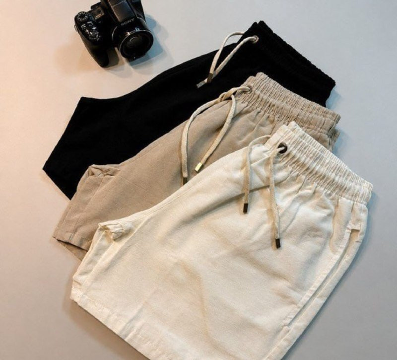 Kit 3 Shorts Linho