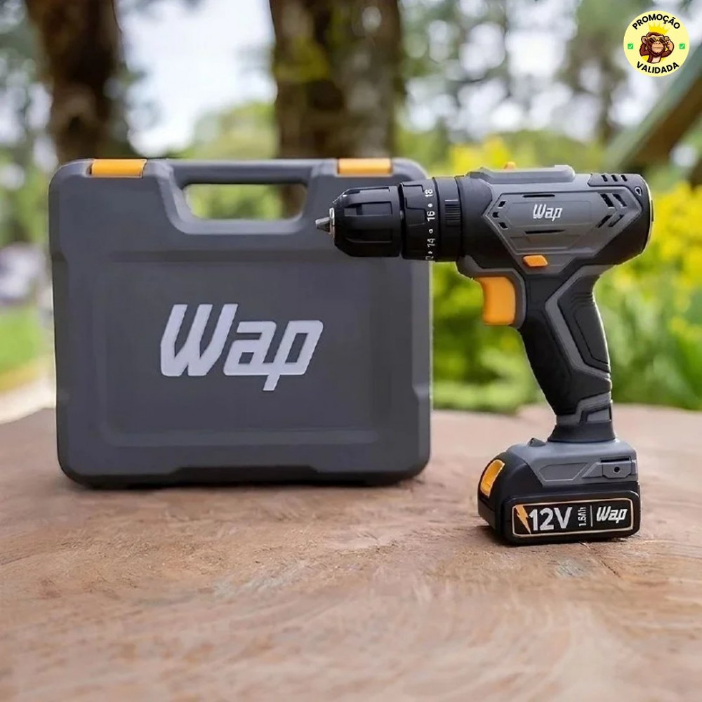 Parafusadeira Furadeira WAP 12V 3/8 polegadas