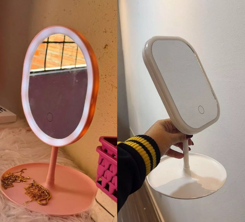 Espelho de Mesa com Luz Led Touch USB