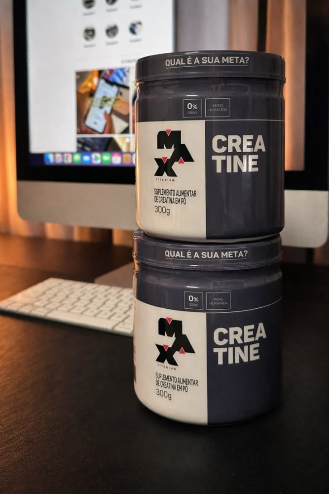 Creatina Max Titanium Pó Sem Sabor 300g x2
