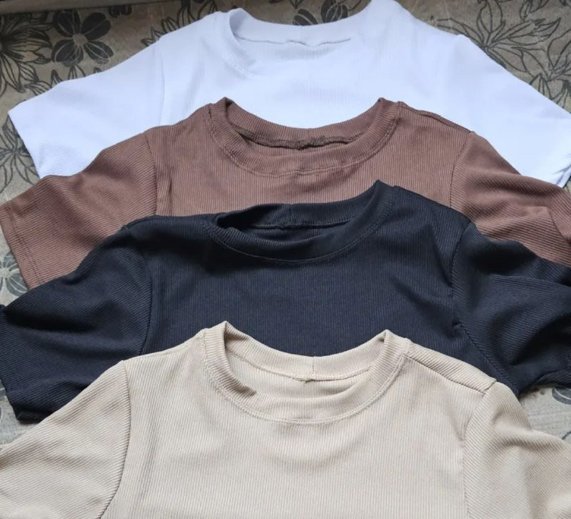 Kit 4 Blusas Feminina Ribana Canelado
