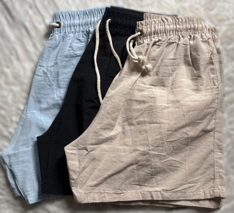Kit com 3 Shorts Mauricinho Linho