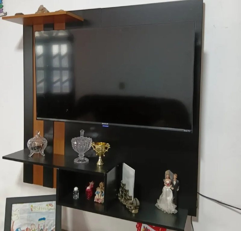 📺 Estante Painel Home Suspenso Tv 32 Polegadas - Preto