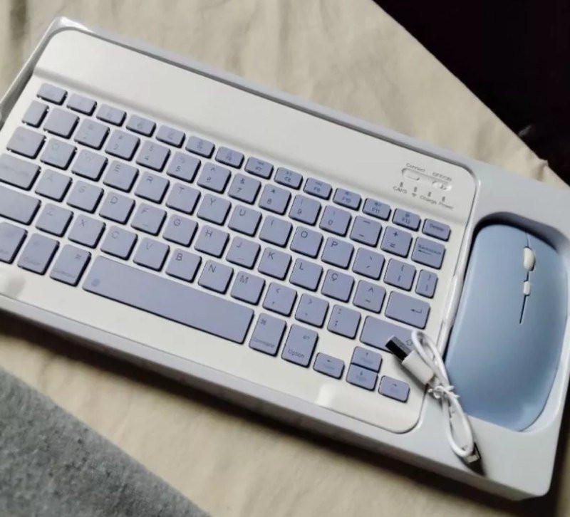 Kit Teclado e Mouse Sem Fio Bluetooth (várias cores)